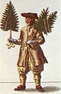 Christbaumverkäufer 19. Jhd.