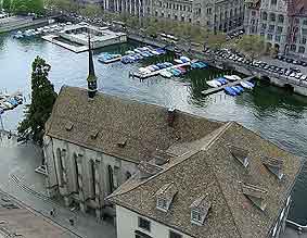 Wasserkirche, vom Karlsturm aus