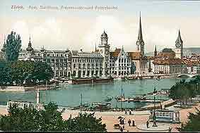 Stadthaus und FraumÃ¼nster um 1900